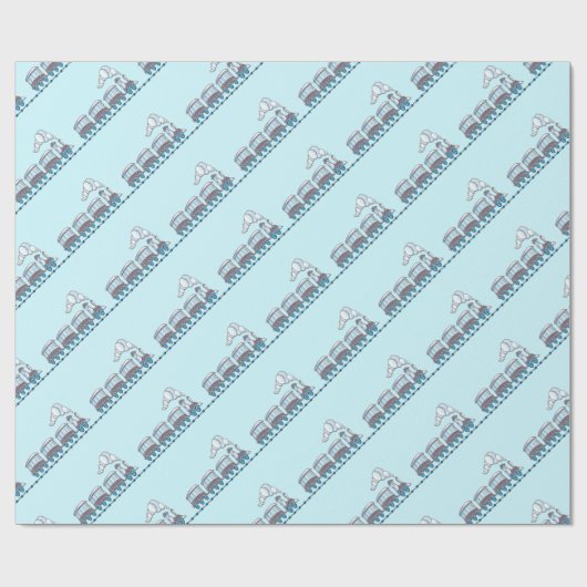 Spielzeugzug Geschenkpapier (Flach)