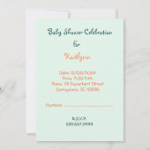 Spielzeugzug Kinderdusche Einladung (Rückseite)