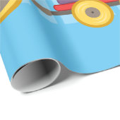 Spielzeugzug Kleinkind Junge Geburtstag Blau Geschenkpapier (Rolleneckpunkt)