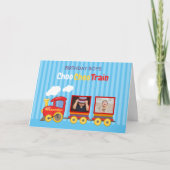 Spielzeugzug Kleinkinder Jungen Geburtstag blau Karte (Vorderseite)