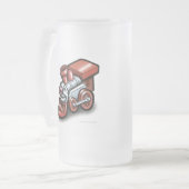 Spielzeugzug Mattglas Bierglas (Vorderseite Links)