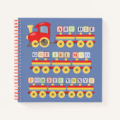 Spielzeugzug mit Alphabet Blocks Notizblock (Vorderseite)