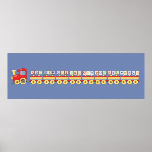 Spielzeugzug mit Alphabet Blocks Poster (Vorne)