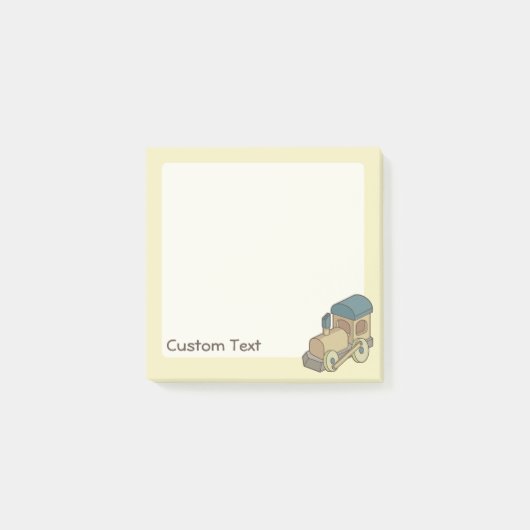 Spielzeugzug Post-it Klebezettel (Vorderseite)