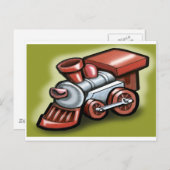 Spielzeugzug Postkarte (Vorne/Hinten)