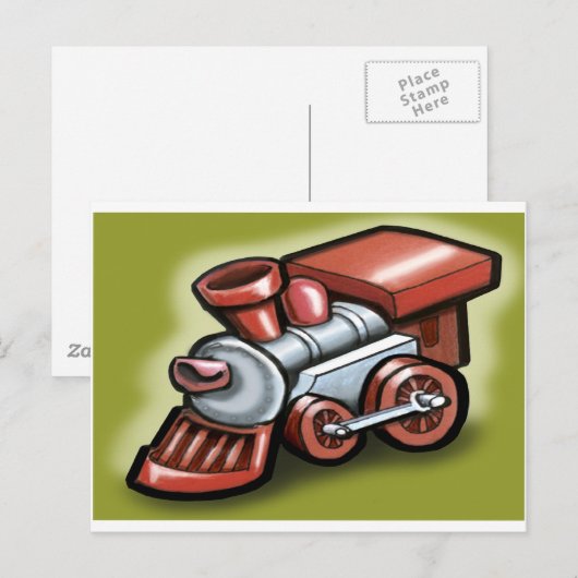 Spielzeugzug Postkarte (Vorne/Hinten)