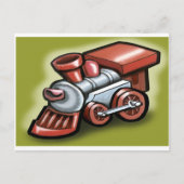 Spielzeugzug Postkarte (Vorderseite)