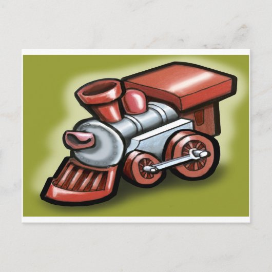 Spielzeugzug Postkarte (Vorderseite)