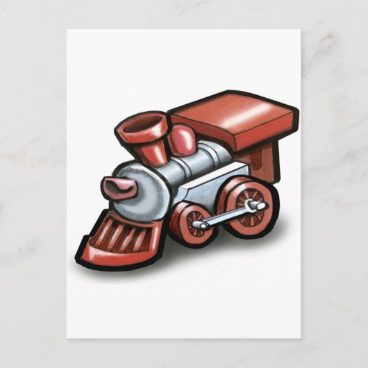 Spielzeugzug Postkarte (Vorderseite)