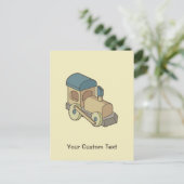 Spielzeugzug Postkarte (Stehend Vorderseite)