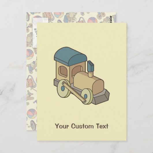 Spielzeugzug Postkarte (Vorne/Hinten)