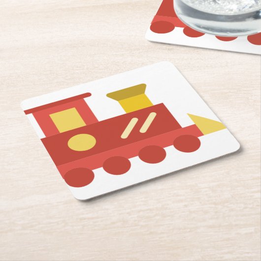 Spielzeugzug Rechteckiger Pappuntersetzer (angewinkelt)