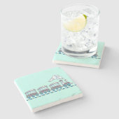 Spielzeugzug Steinuntersetzer (Seitenansicht)