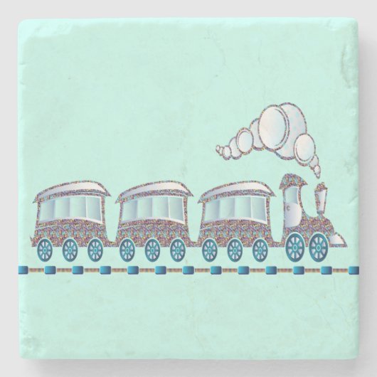 Spielzeugzug Steinuntersetzer (Vorderseite)