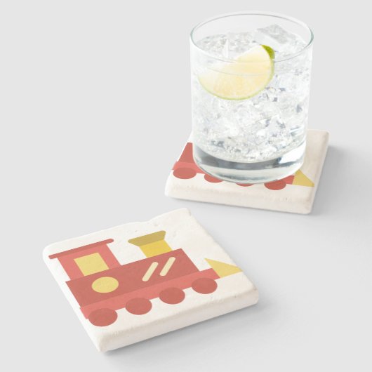 Spielzeugzug Steinuntersetzer (Seitenansicht)