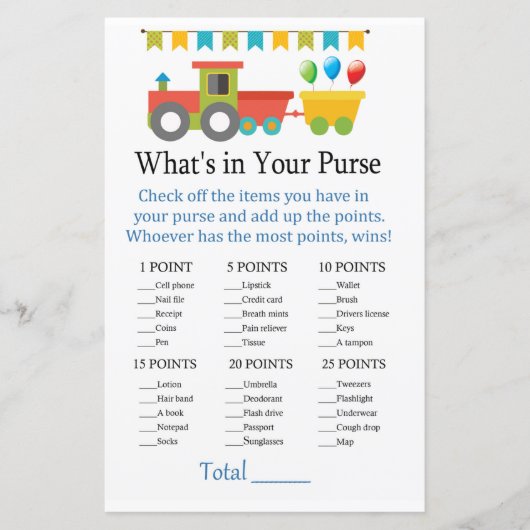 Spielzeugzug Was ist in deinem Handyspiel? (Vorderseite)