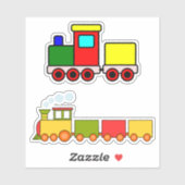 Spielzeugzüge Aufkleber (Blatt)