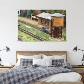 Spielzeugzugplattform Wasserturm Leinwanddruck (Insitu (Schlafzimmer))