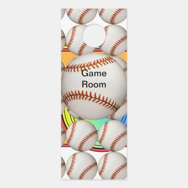 Spielzimmer Baseball  Türanhänger (Vorderseite)