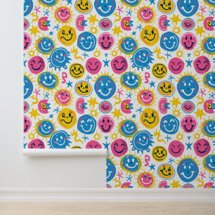 Spielzimmer für Kinder unisex glückliches Gesicht Tapete