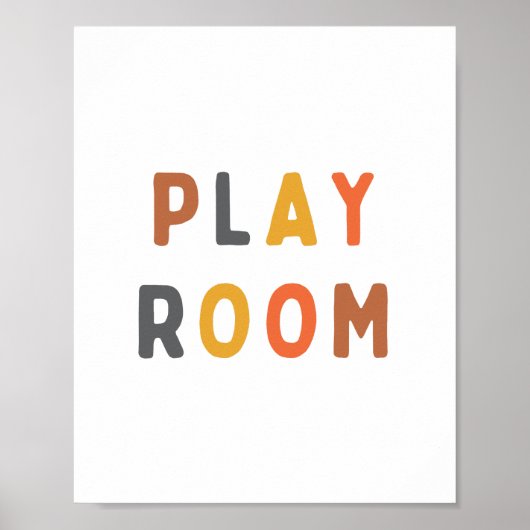 Spielzimmer Poster & Prints Modernes Schild (Vorne)