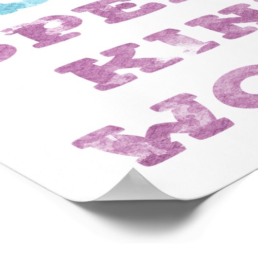 Spielzimmer Regeln Poster Regenbogen Farbe (Ecke)