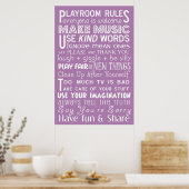 Spielzimmer-Spielregeln-Poster Poster (Küche)