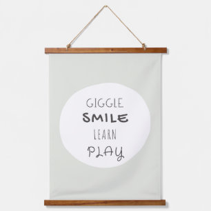 Spielzimmer Wood Topped Tapestry. giggle.smile.lea Wandteppich Mit Holzrahmen