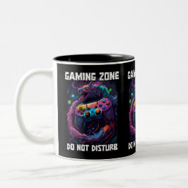 Spielzone stört nicht die Kunst des Coolen Gamer-D Zweifarbige Tasse