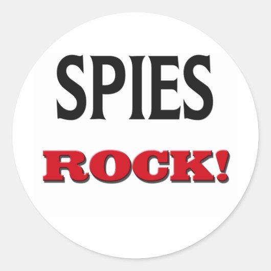 Spies Rock Runder Aufkleber (Vorderseite)