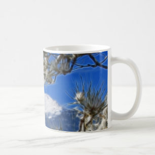 Spiess-umfaßte Höchstwinter-Schnee Fraktal-Kunst Kaffeetasse