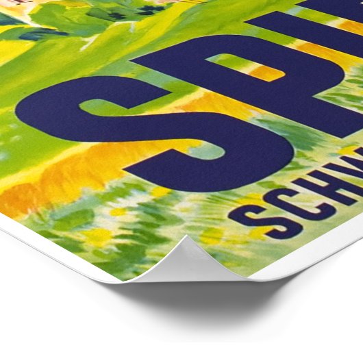 Spiez, Schweiz, Reiseplaner Poster (Ecke)