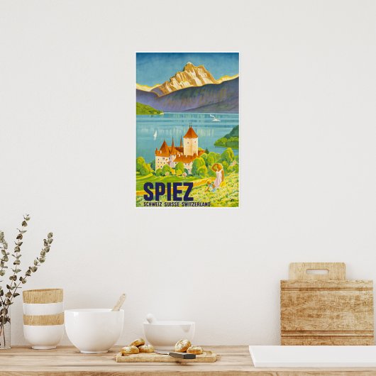 Spiez, Schweiz, Reiseplaner Poster (Küche)