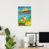 Spiez, Schweiz, Reiseplaner Poster (Heimbüro)