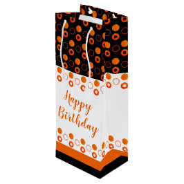 Spiffy Flasche mit Polka-Punkt in Orange Geschenktüte Für Weinflaschen