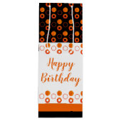 Spiffy Flasche mit Polka-Punkt in Orange Geschenktüte Für Weinflaschen (Vorderseite)
