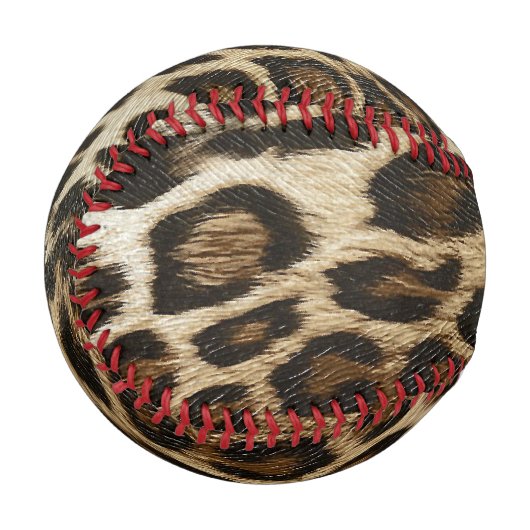 Spiffy Leopard Spots Leather Grain Look Baseball (Vorderseite Links)