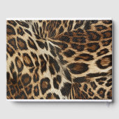 Spiffy Leopard Spots Leather Grain Look Gästebuch (Rückseite)