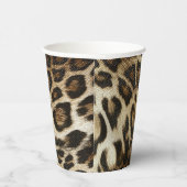 Spiffy Leopard Spots Leather Grain Look Pappbecher (Rechts)