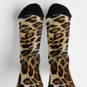 Spiffy Leopard Spots Leather Grain Look Socken (Oben)