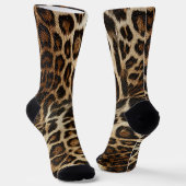 Spiffy Leopard Spots Leather Grain Look Socken (Gewinkelt)