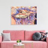 Spike and Curly Playing Tag Leinwanddruck (Insitu (Wohnzimmer))