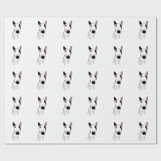 Spike der Englische Bullterrier Geschenkpapier (Flach)