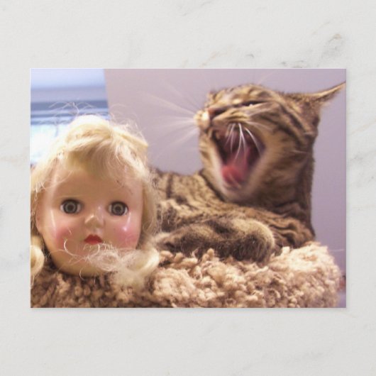 Spike hasst Puppen Postkarte (Vorderseite)