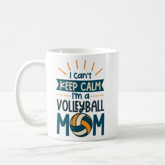 Spike, Kick, Swing! Volleyball, Fußball und Softba Kaffeetasse (Links)