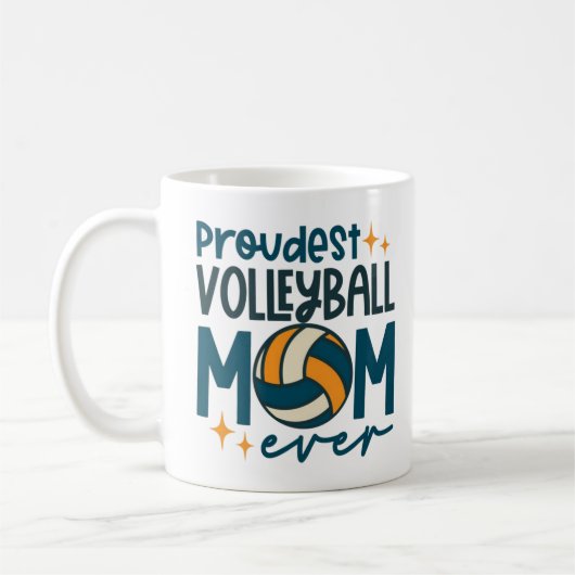 Spike, Kick, Swing! Volleyball, Fußball und Softba Kaffeetasse (Links)