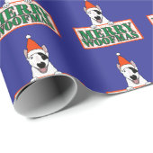 Spike "Merry Woofmass" gift wrap Geschenkpapier (Rolleneckpunkt)