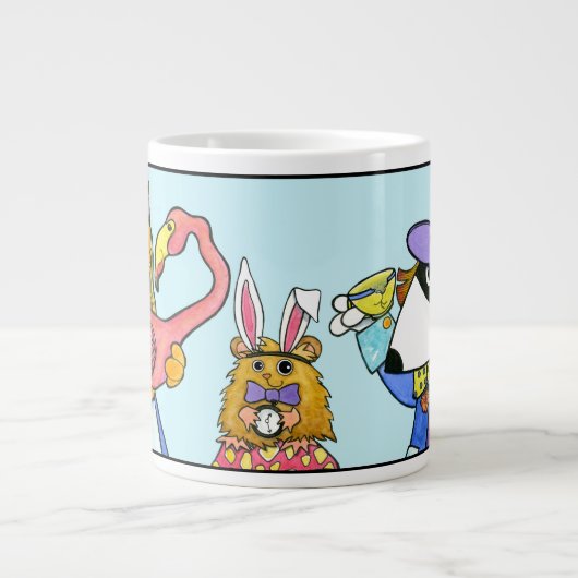 SPIKE-TEDDY UND TILLEN IN DER WONDERLAND JUMBO-TAS Jumbo-Tasse (Vorderseite)