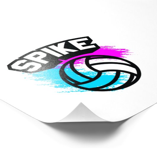 Spike Volleyball Fotodruck (Ecke)