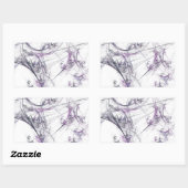 Spike Web Fraktal Background Rectangle Aufkleber (Blatt)